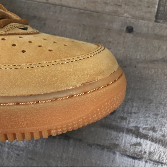 Nike Air Force 1 Mid Flax Sneakers 07 PRM QS One Nikes Shoes 8 Mens 715889-200 - Picture 11 of 16